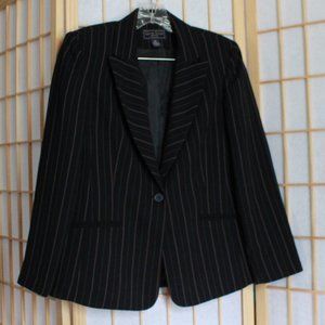 Laura Scott Petite Pinstripe Blazer Jacket